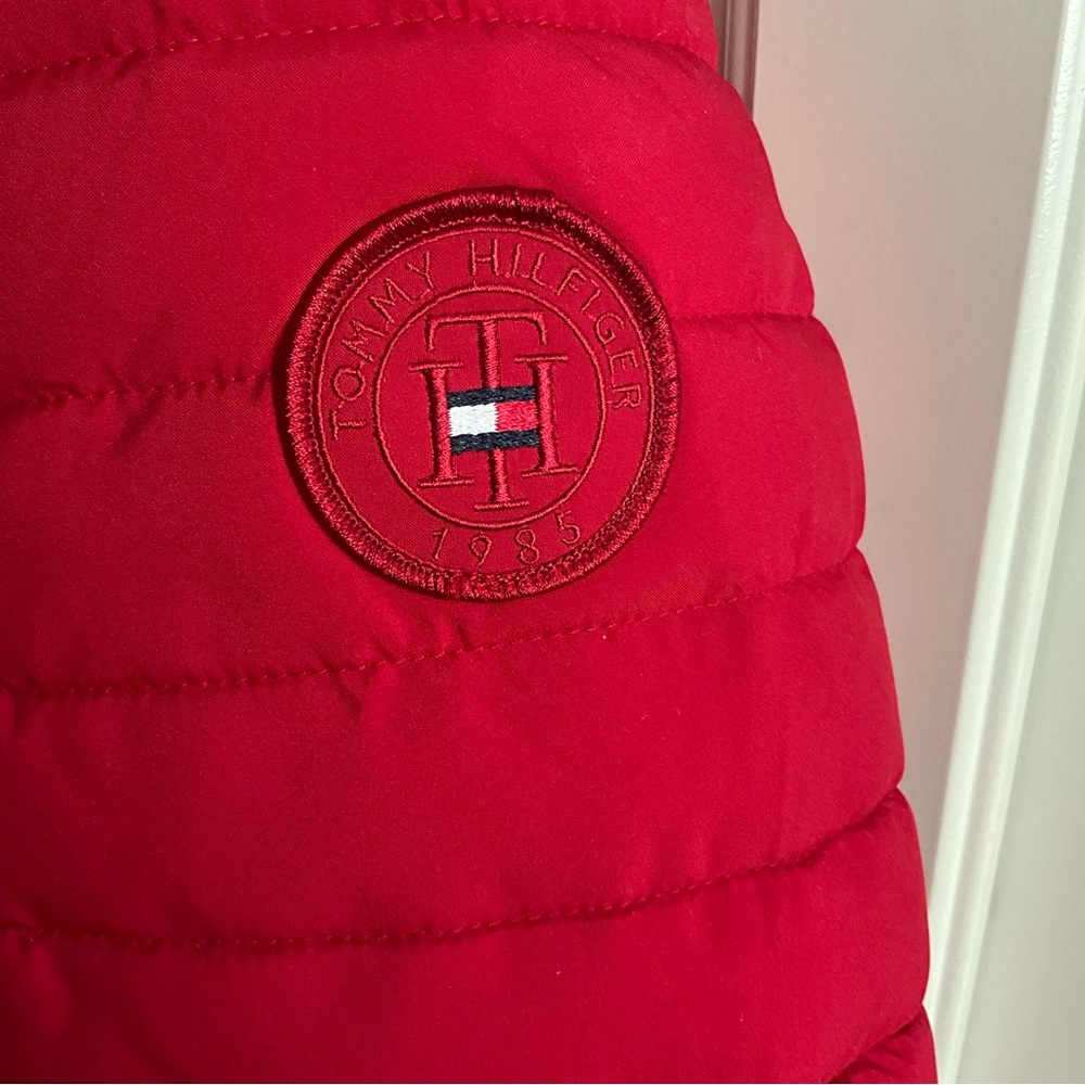 NWT Tommy Hilfiger Woman’s Winter Coat Quilted Jacket Red Coat - Picture 4 of 10